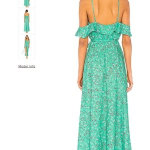 Revolve-BNWT Off the Shoulder Green Floral Dress